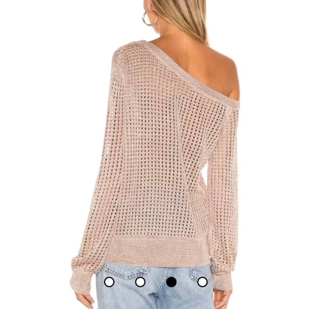 LPA Leo Off-Shoulder Open Knit Sweater - Picture 2 of 11